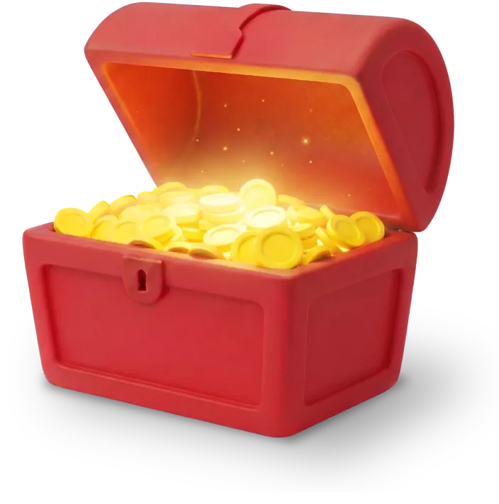 Treasure chest of rewards